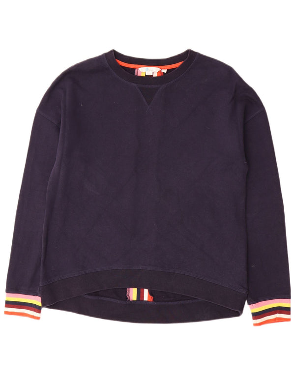 Felpa da donna Boden Jumper UK 14 Cotone a righe blu navy medio