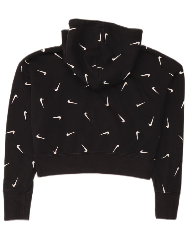 Felpa con cappuccio Nike Crop Graphic Standard Fit per ragazze 12-13 anni Large Nera