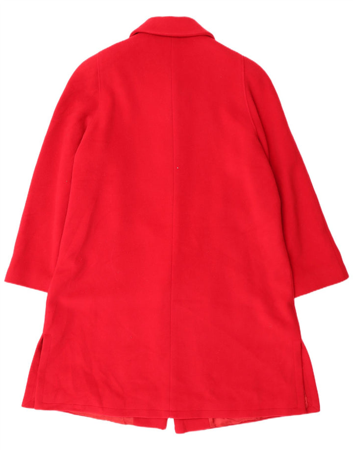 Soprabito vintage da donna IT 44 rosso medio in lana vergine