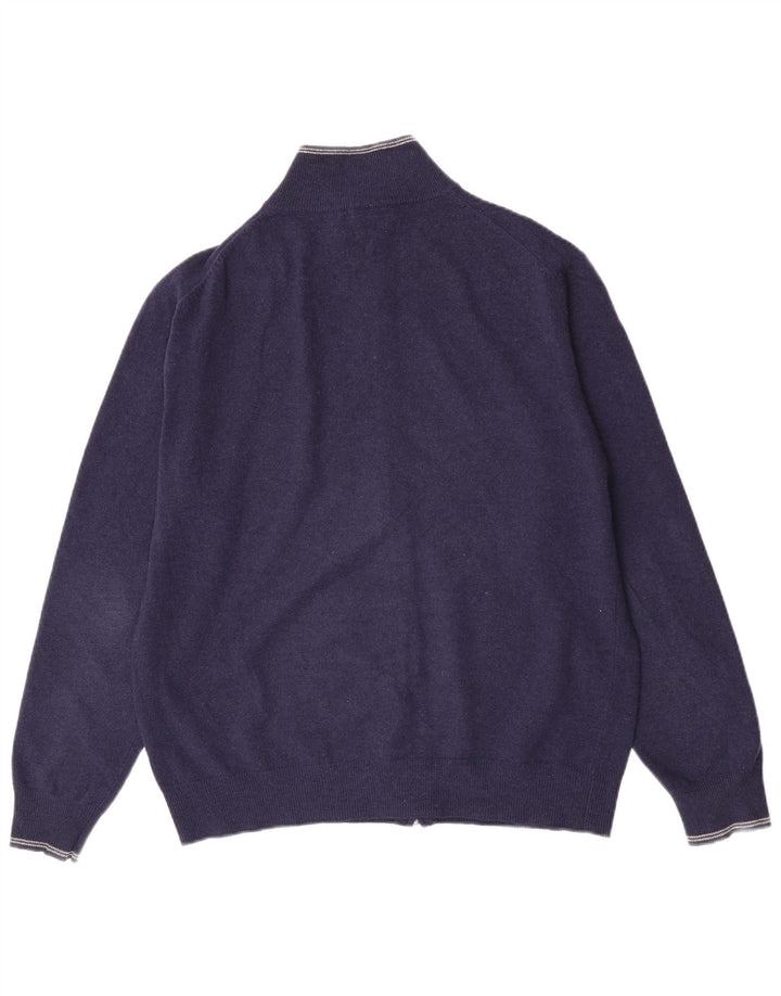 Maglione Cardigan Uomo Kappa XL Blu Navy Lana Vergine