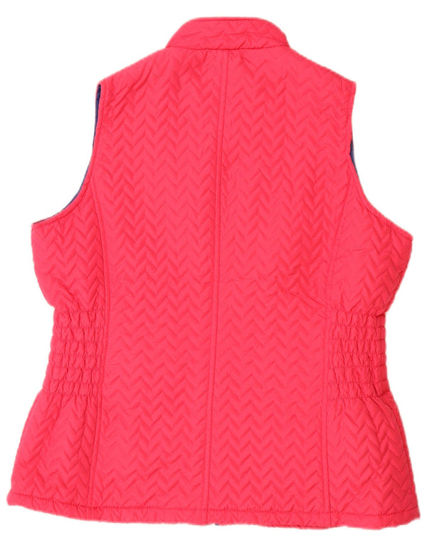 Paco Boutique Gilet trapuntato da donna UK 16 Large Pink Chevron Poliestere