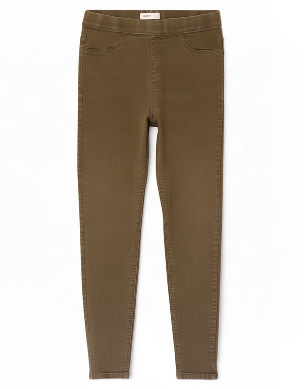 Jeans Jeggings da donna Marks & Spencer UK 12 Medio W28 L26 Cotone kaki