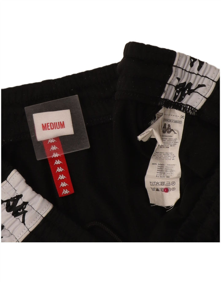 Pantaloni da tuta con grafica Kappa da uomo, poliestere color block medio nero