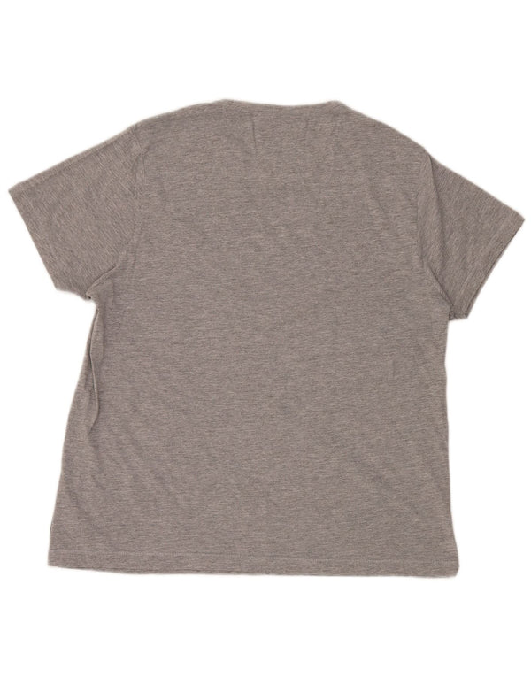 T-shirt da uomo French Connection Top XL in cotone chiazzato grigio