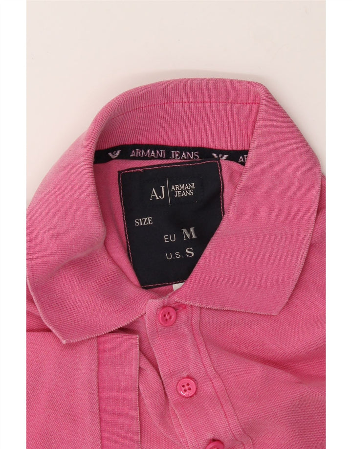 ARMANI JEANS Mens Polo Shirt Medium Pink Vintage Armani Jeans and Second-Hand Armani Jeans from Messina Hembry 