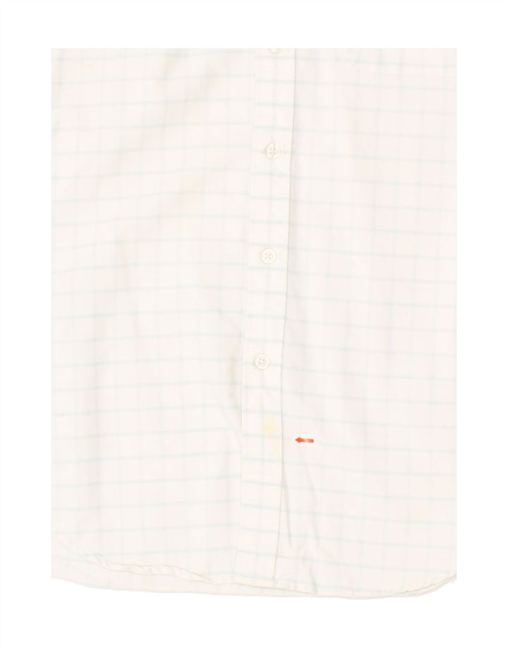 J. CREW Mens Flex Shirt Small White Check Vintage J. Crew and Second-Hand J. Crew from Messina Hembry 