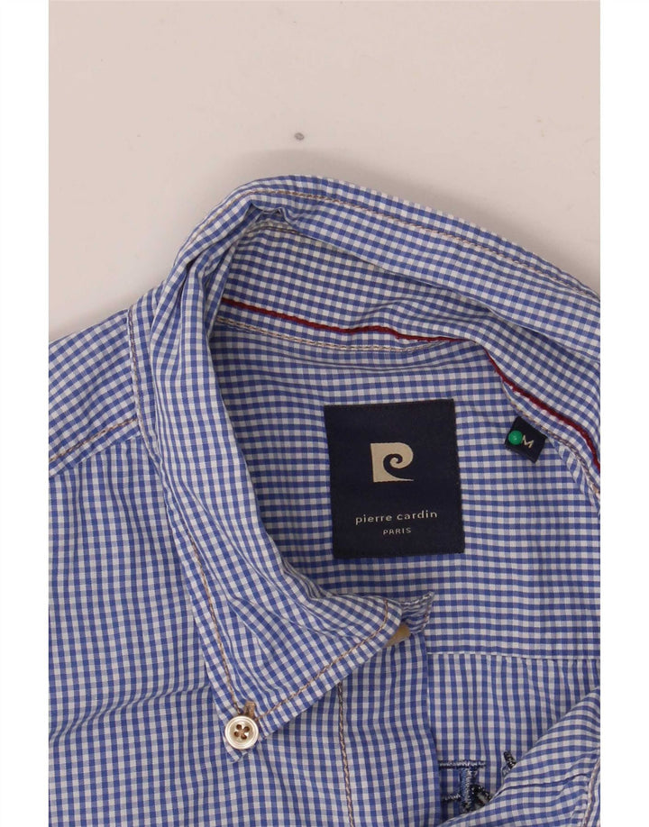 Camicia grafica da uomo Pierre Cardin blu medio a quadretti