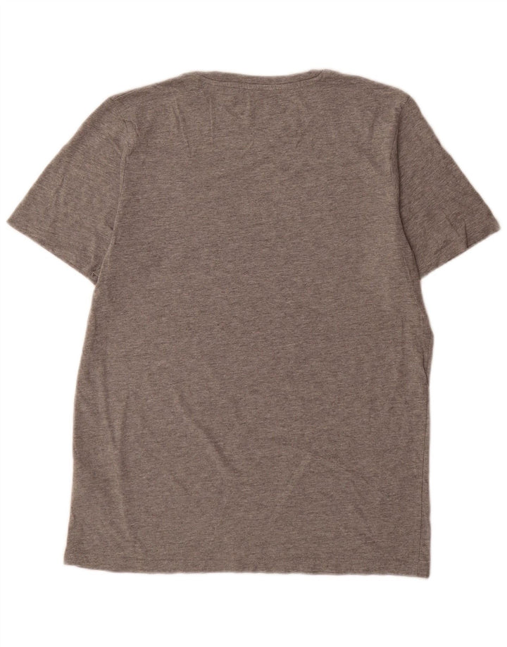 Jack & Jones T-shirt grafica da uomo grande in cotone grigio