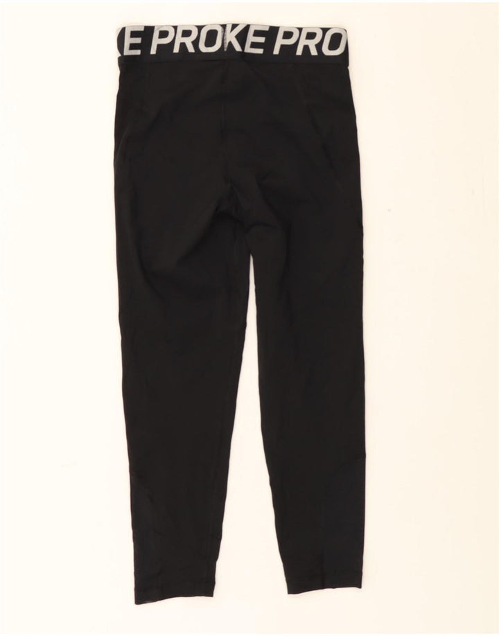 NIKE Womens Dri Fit Graphic Leggings UK 14 Medium  Black Polyester Vintage Nike and Second-Hand Nike from Messina Hembry 