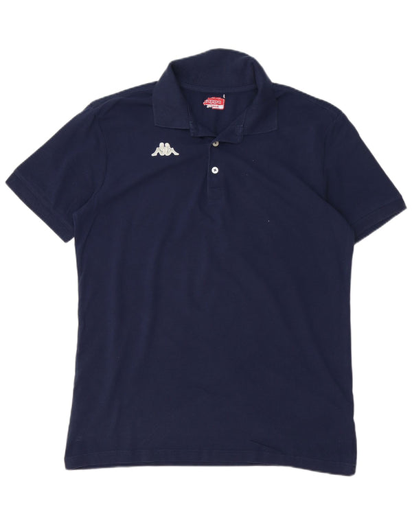 Polo KAPPA da uomo grande in cotone blu navy