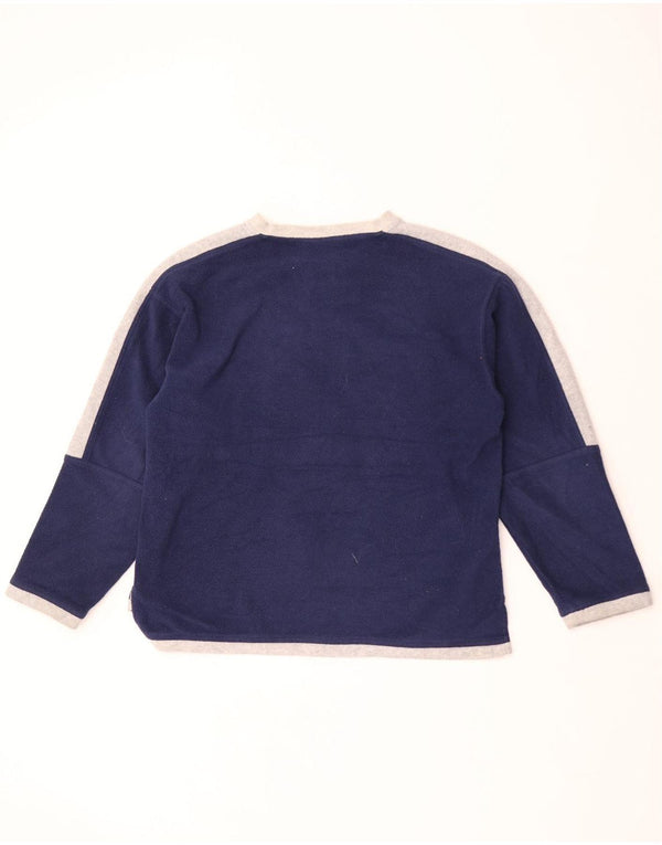 Maglione in pile grafico da uomo Fila Large in poliestere color block blu navy