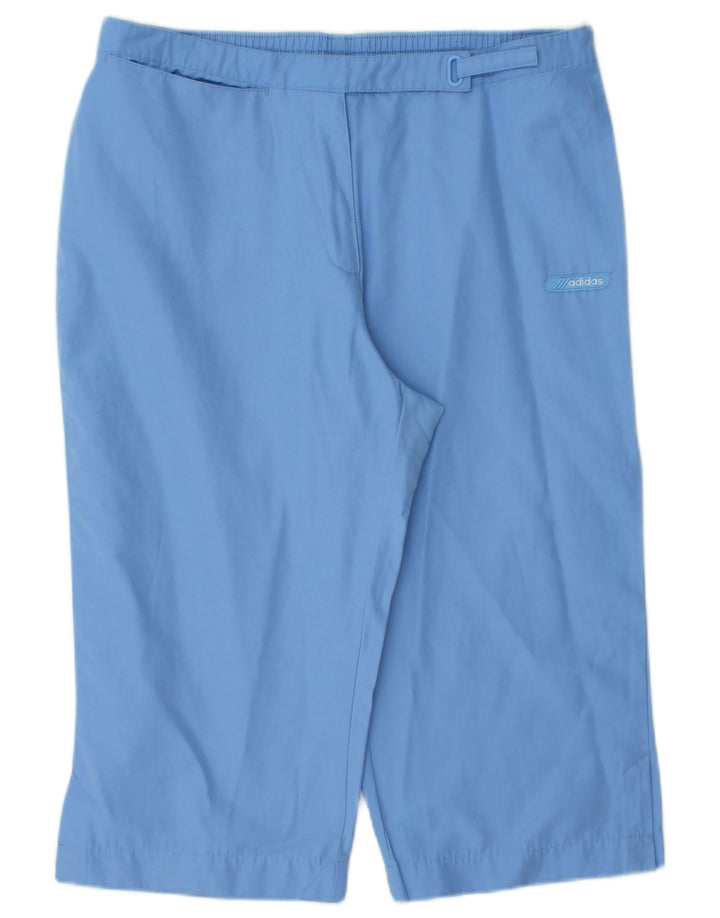 Pantaloncini Bermuda da donna Adidas UK 16 Large W32 Blu Cotone