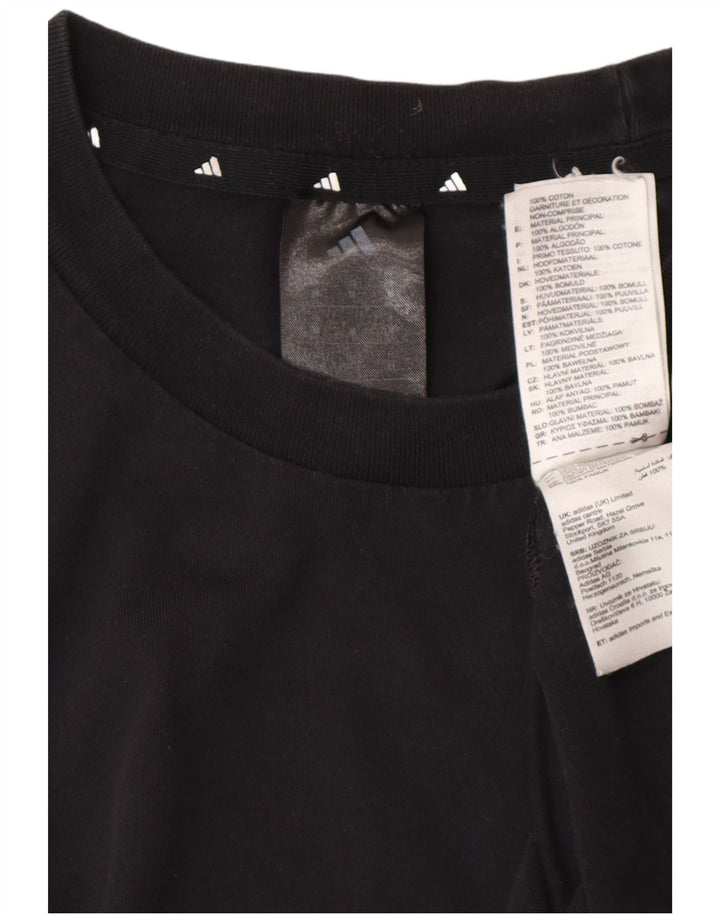 T-shirt grafica da uomo ADIDAS Top in cotone nero medio