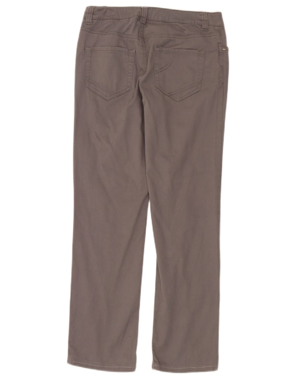 Pantaloni casual dritti da donna Benetton IT 40 Small W30 L28 Cotone grigio