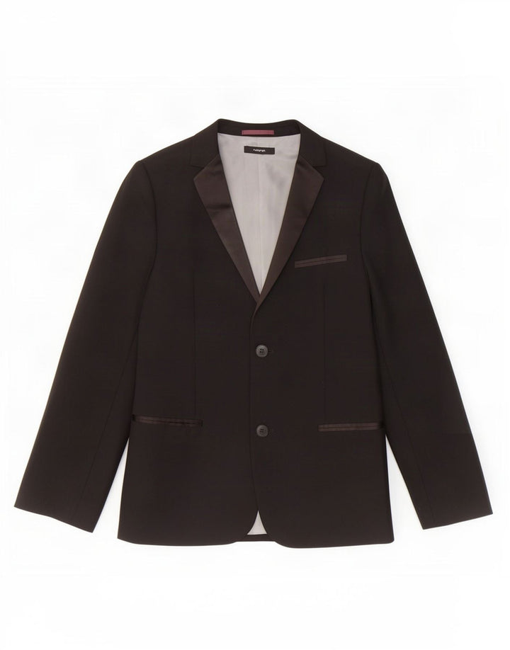 Giacca blazer da donna Marks & Spencer Autograph a 2 bottoni UK 10 piccola nera
