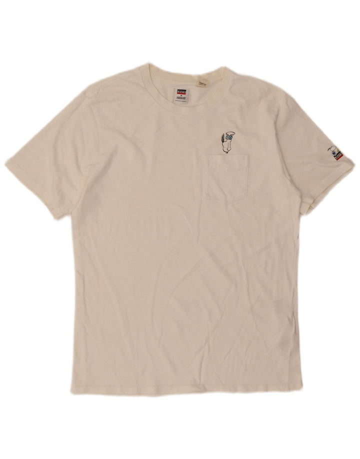 T-shirt Levi's da uomo dei Peanuts, piccola, in cotone bianco
