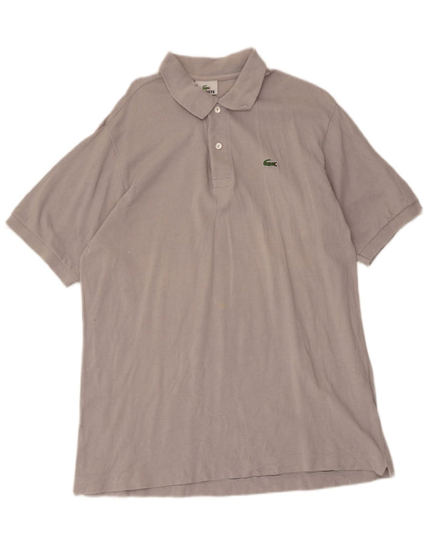 Polo da uomo Lacoste taglia 6 XL in cotone grigio