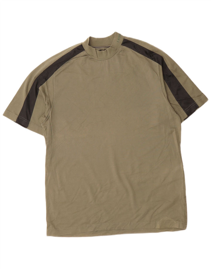 T-shirt da uomo IZOD Top grande in cotone color block kaki