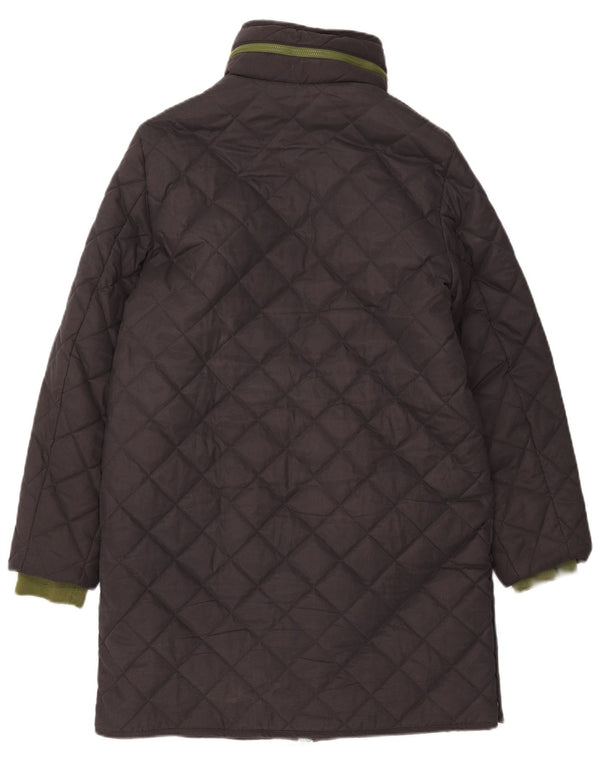 Cappotto trapuntato con cappuccio da donna White Stuff UK 10 piccolo poliestere grigio