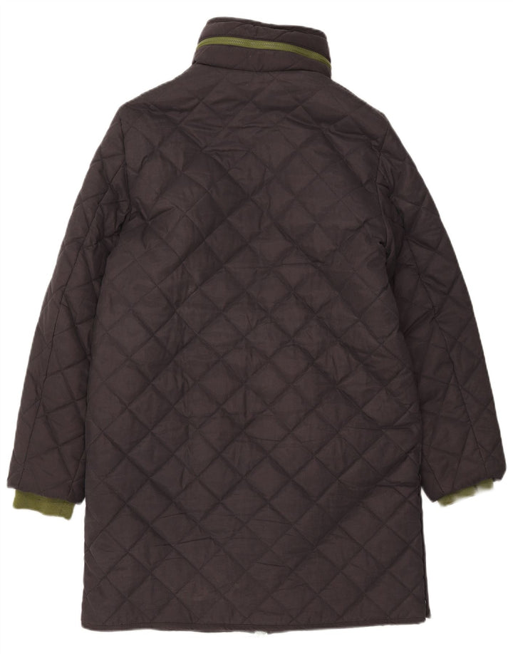 Cappotto trapuntato con cappuccio da donna White Stuff UK 10 piccolo poliestere grigio