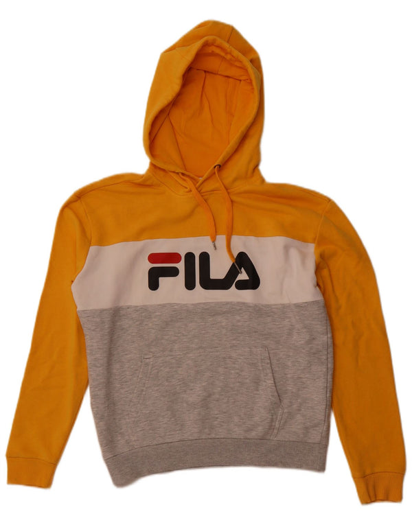 Felpa con cappuccio grafica per ragazzi FILA 13-14 anni Small Yellow Colourblock