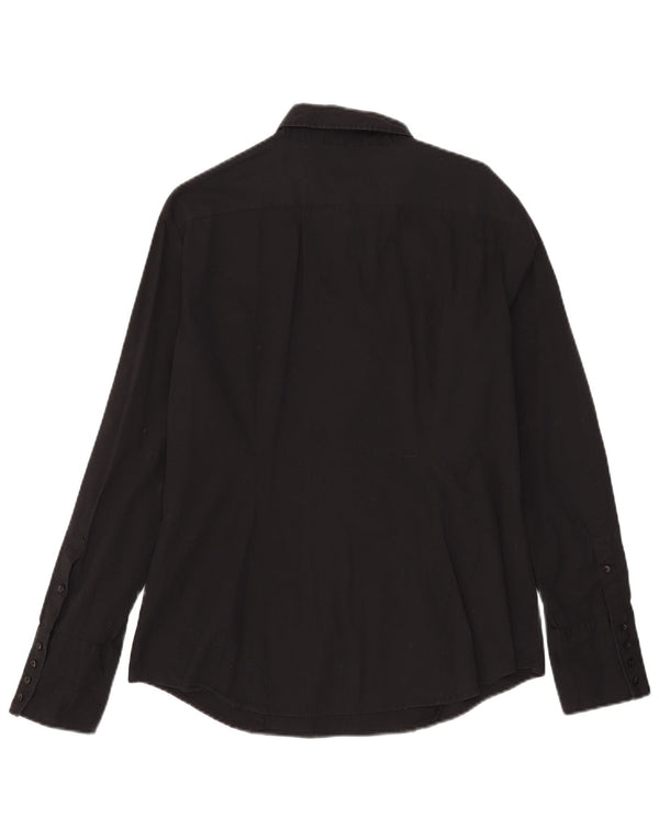 Camicia pullover da donna Benetton UK 18 XL cotone nero