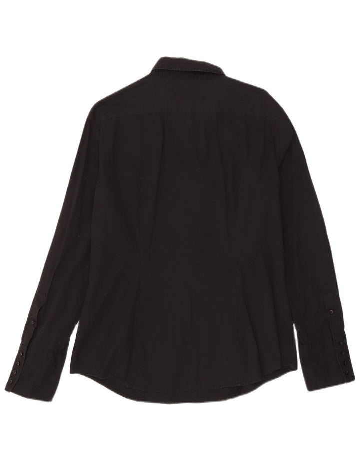 Camicia pullover da donna Benetton UK 18 XL cotone nero
