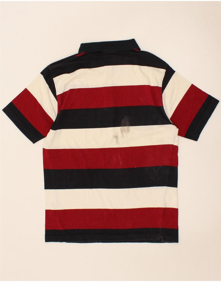 TRUSSARDI Mens Polo Shirt Medium Multicoloured Striped Cotton Vintage Trussardi and Second-Hand Trussardi from Messina Hembry 