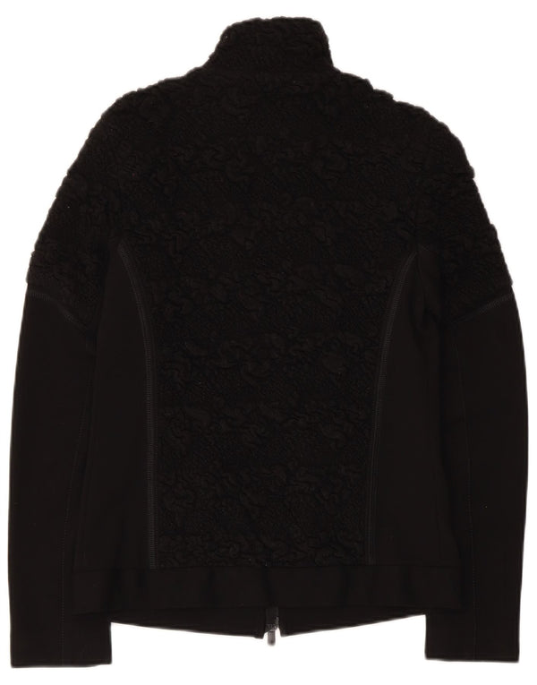 Maglione cardigan da donna Beate Heymann UK 10 piccolo lana nera