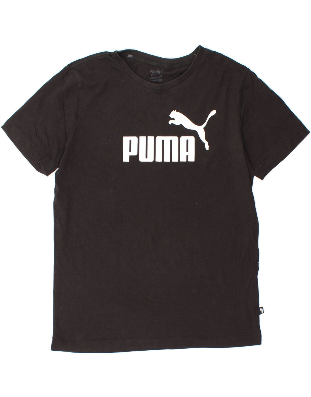 PUMA Mens Graphic T-Shirt Top Small Black Cotton Vintage Puma and Second-Hand Puma from Messina Hembry 