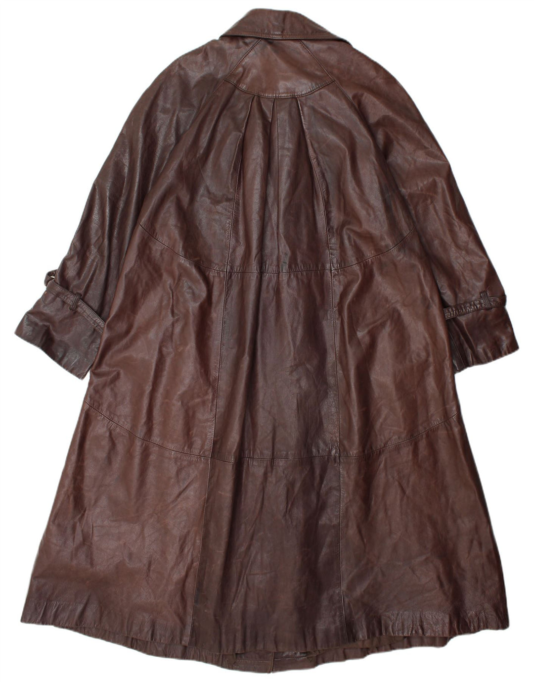 Cappotto in pelle da donna VINTAGE UK 14 Marrone medio