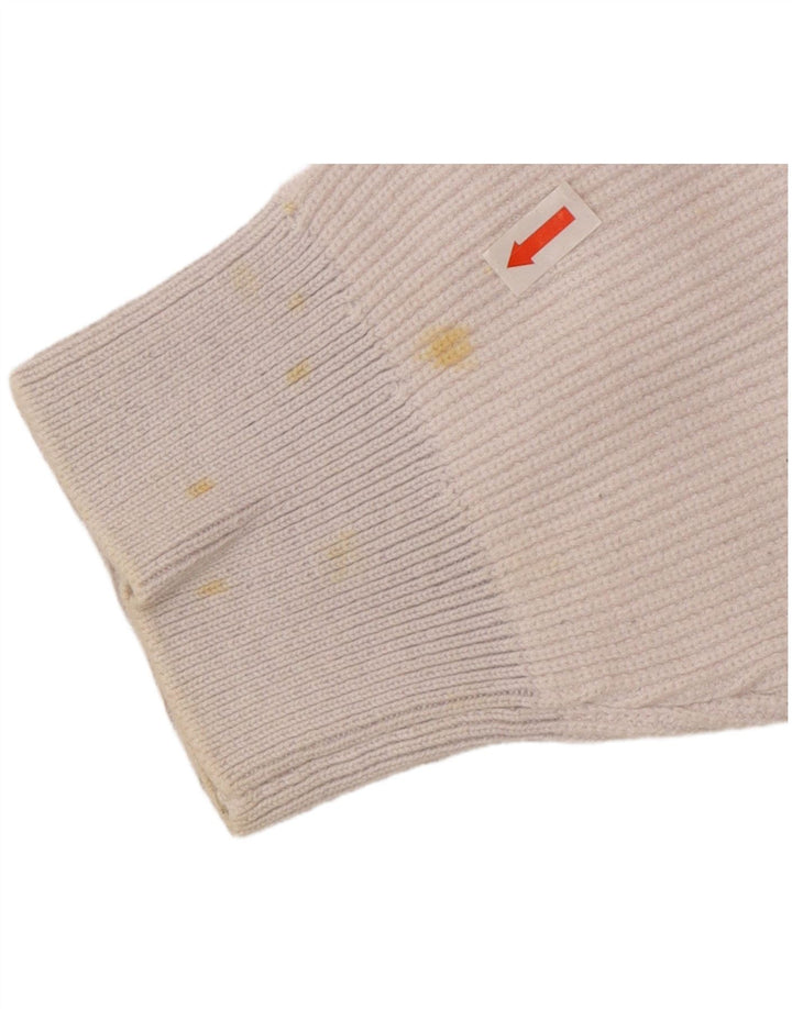 Maglione maglione girocollo da uomo Zara in cotone bianco medio