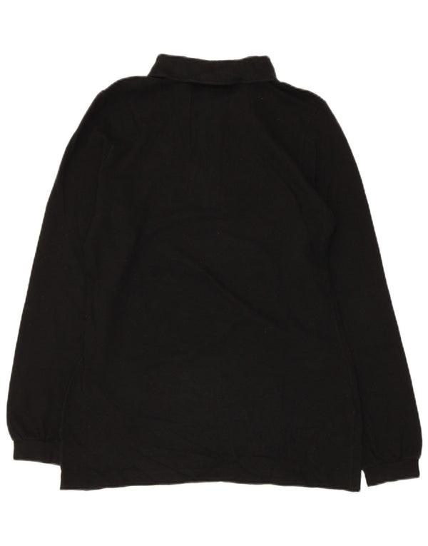 Polo da donna a maniche lunghe Lacoste taglia 40 media cotone nero