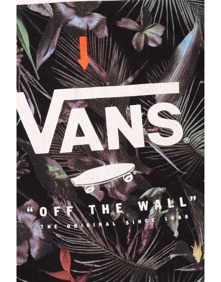 T-shirt grafica personalizzata da uomo Vans XL XL in cotone nero