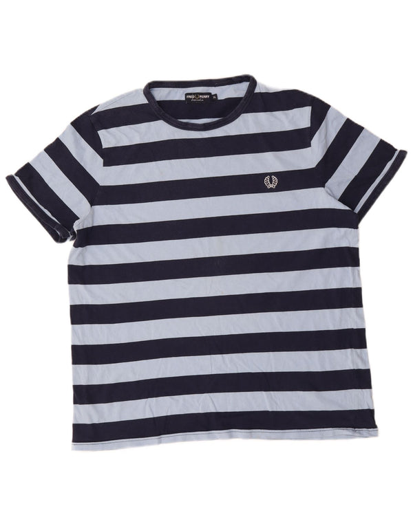 T-shirt da uomo Fred Perry Top XL in cotone a righe blu