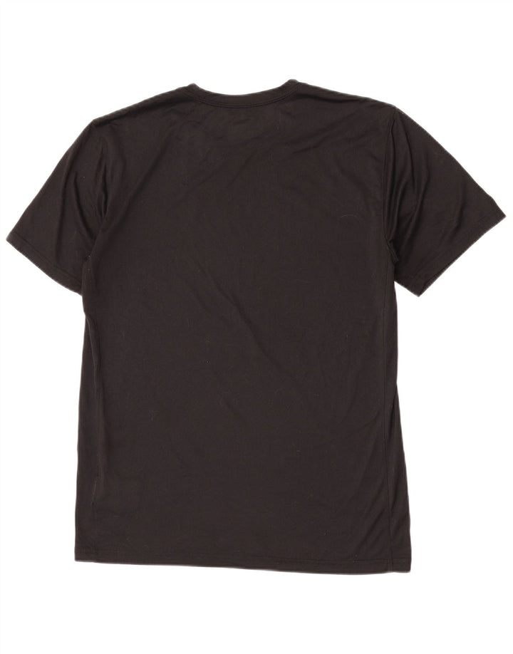 T-shirt Nike da uomo Dri Fit, top in poliestere nero medio