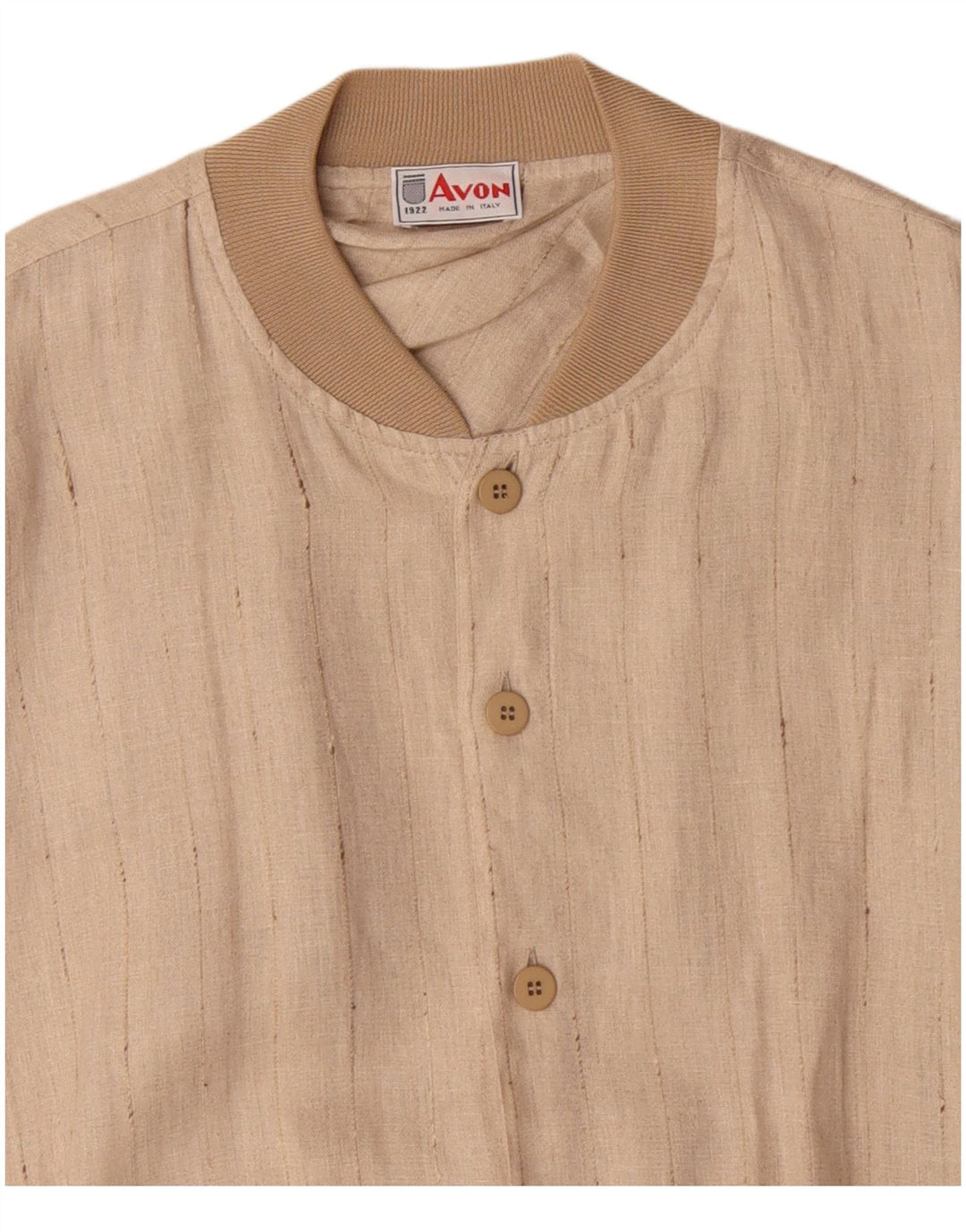 Giubbotto bomber da uomo VINTAGE UK 42 XL Lino gessato beige