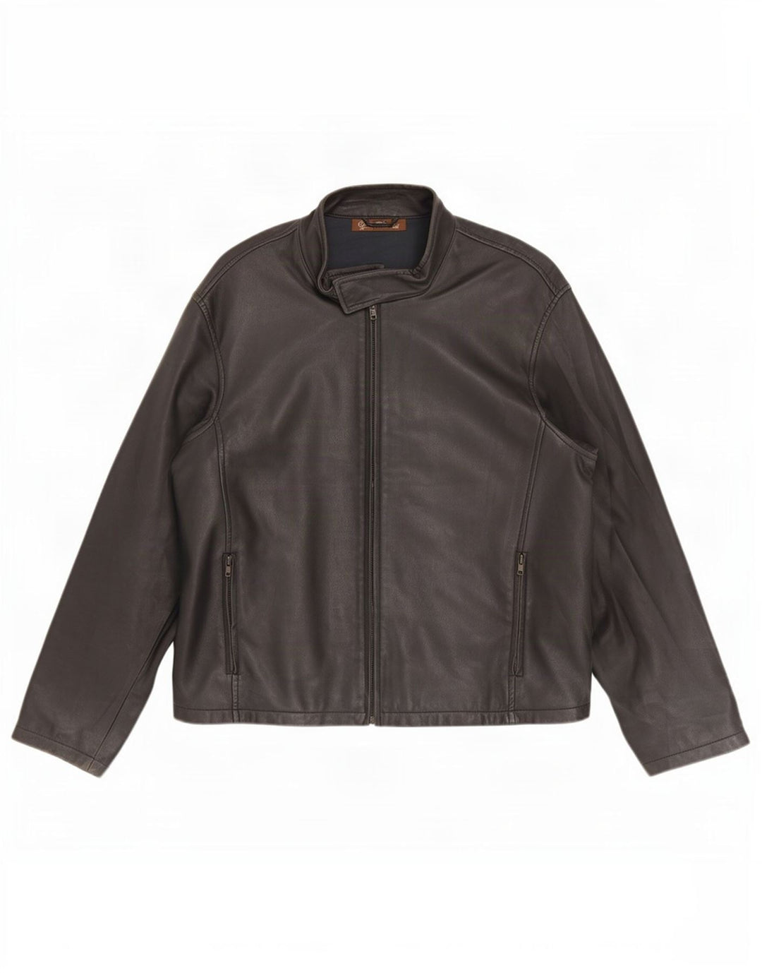 Giacca in pelle vintage da uomo UK 44 2XL Nera