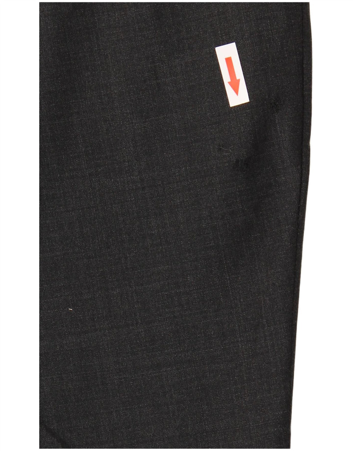 Pantaloni da abito slim su misura da uomo Marks & Spencer W40 L33 in lana grigia