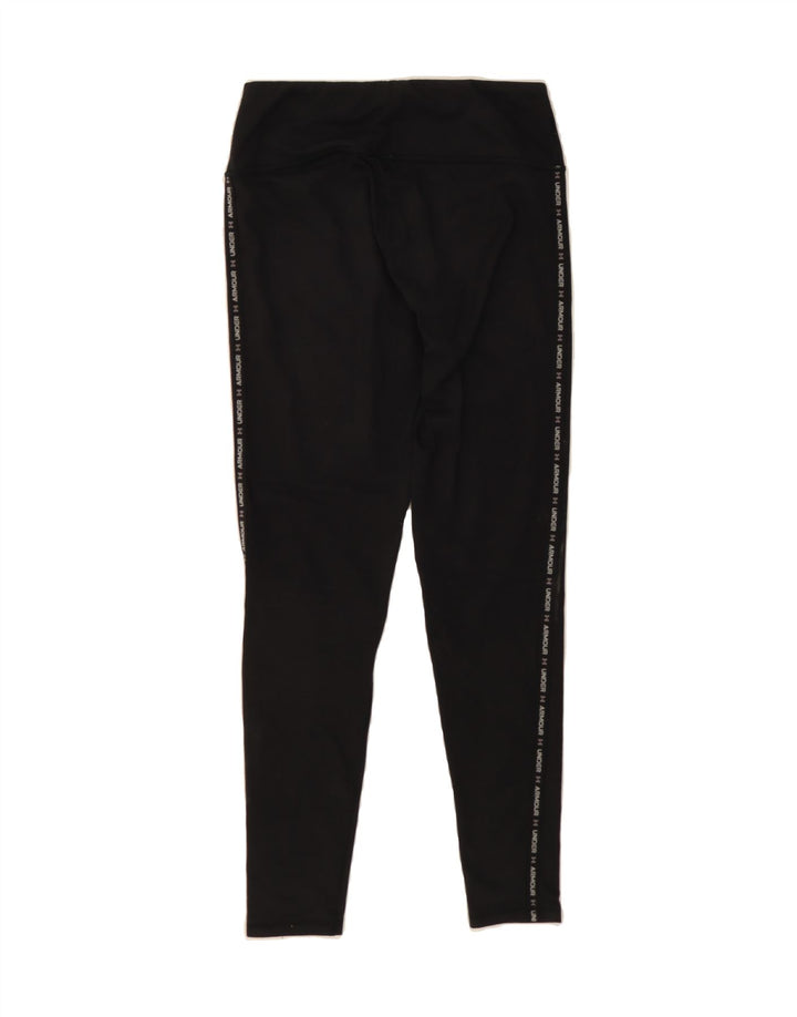 UNDER ARMOUR Womens Graphic Leggings UK 10 Small Black Vintage Under Armour and Second-Hand Under Armour from Messina Hembry 