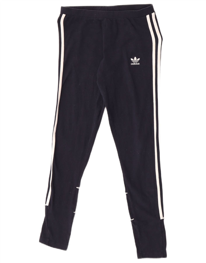 Leggings Adidas da donna UK 10 piccolo cotone blu navy