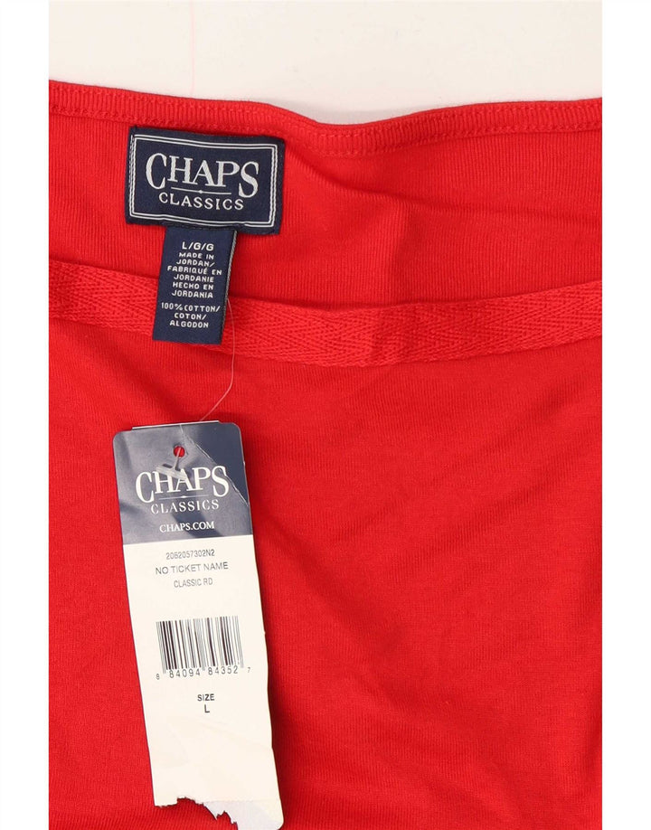 Chaps Donna Classica Camicetta Top UK 16 Grande Cotone Rosso