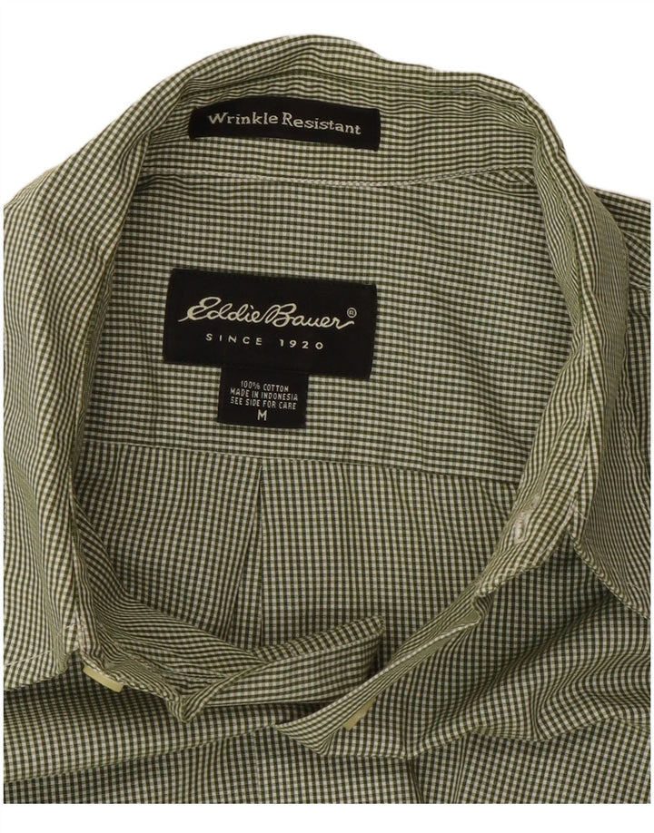 Camicia da uomo Eddie Bauer classica in cotone a quadretti verde medio