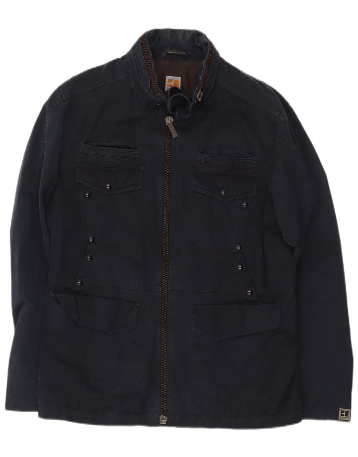 Giacca utility da uomo con cappuccio Hugo Boss UK 38 medio blu navy