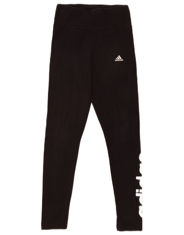 Leggings grafici da donna Adidas UK 8/10 piccoli neri