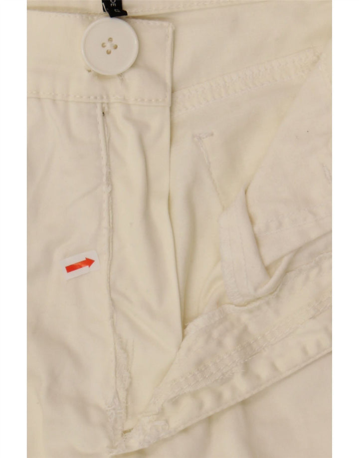 ROCCOBAROCCO Womens Slim Casual Trousers W32 L28 White Cotton Vintage Roccobarocco and Second-Hand Roccobarocco from Messina Hembry 