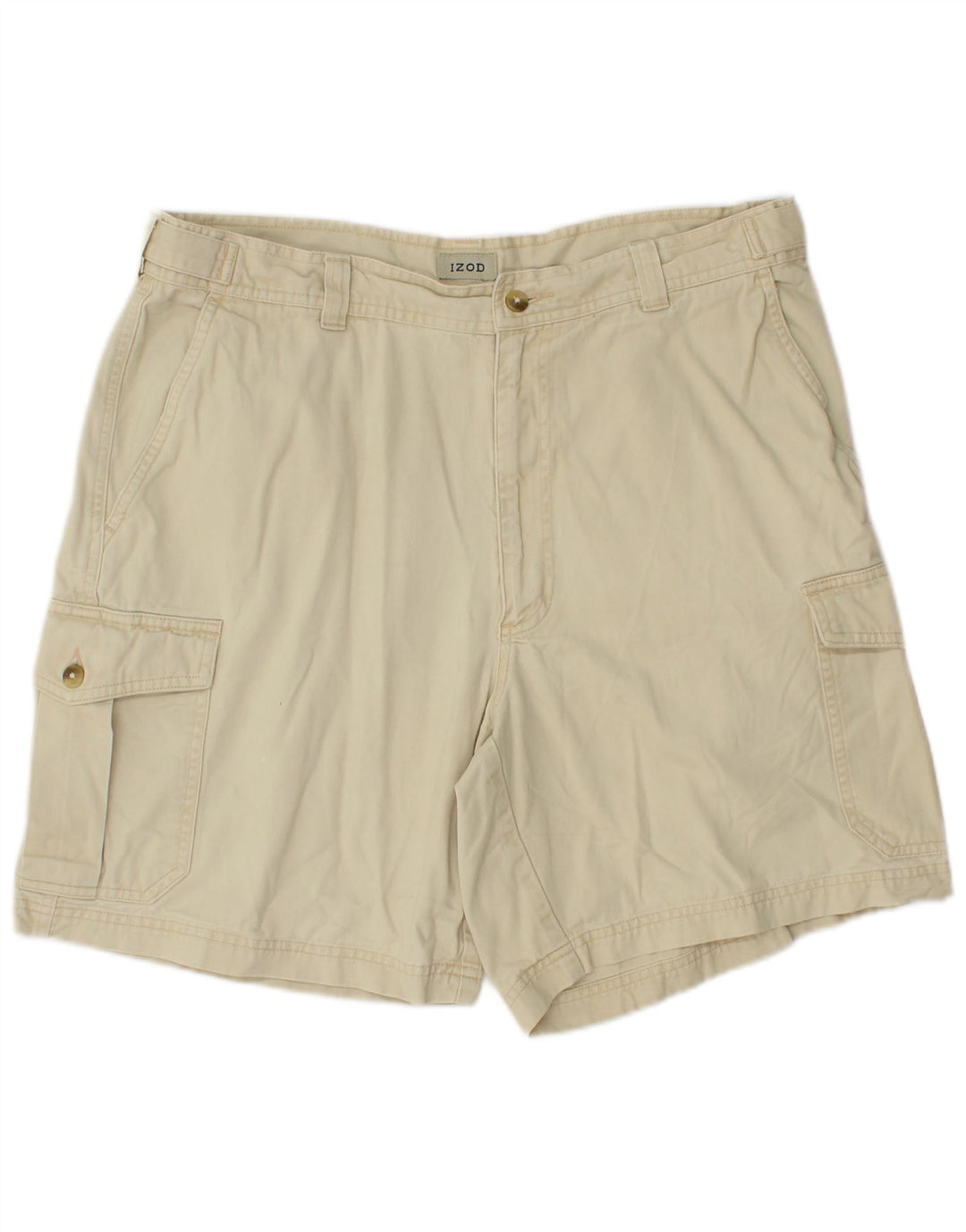 Pantaloncini cargo da uomo IZOD W34 grandi in cotone beige
