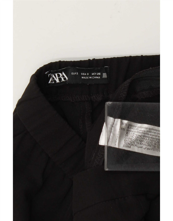 Pantaloni casual Bootcut da donna Zara piccoli W26 L26 poliestere nero