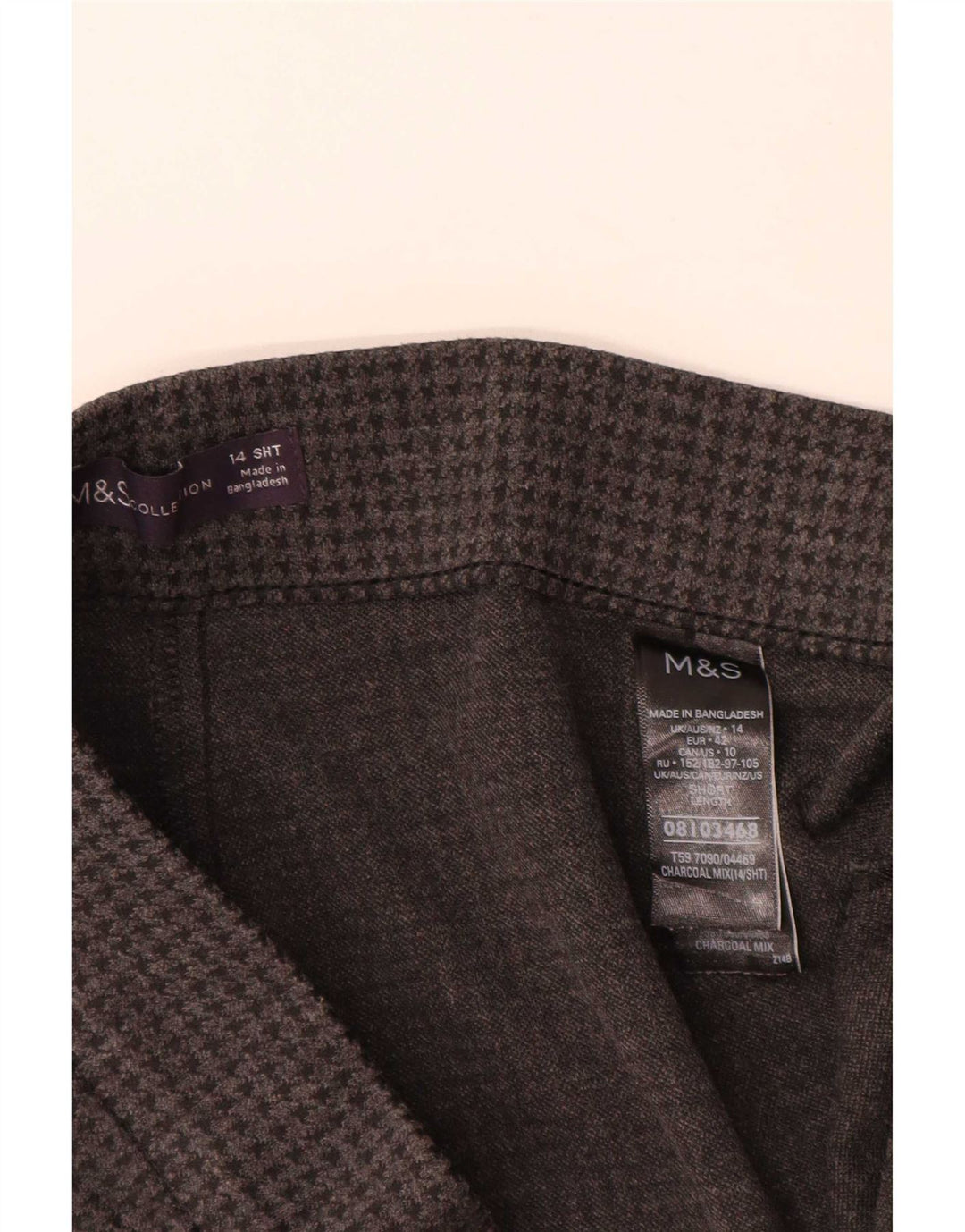 Pantaloni corti da donna Marks & Spencer UK 14 Large W32 L26 Grigio