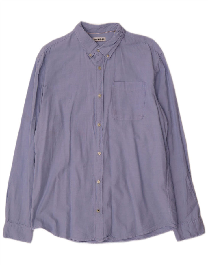 Camicia da uomo Jack & Jones XL in cotone blu